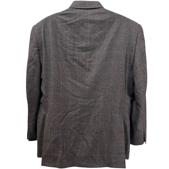 Daniel Cremieux Loro Piana Plaid Blazer Sport Coat Two Button Brown Mens‎ 44S - Picture 3 of 9